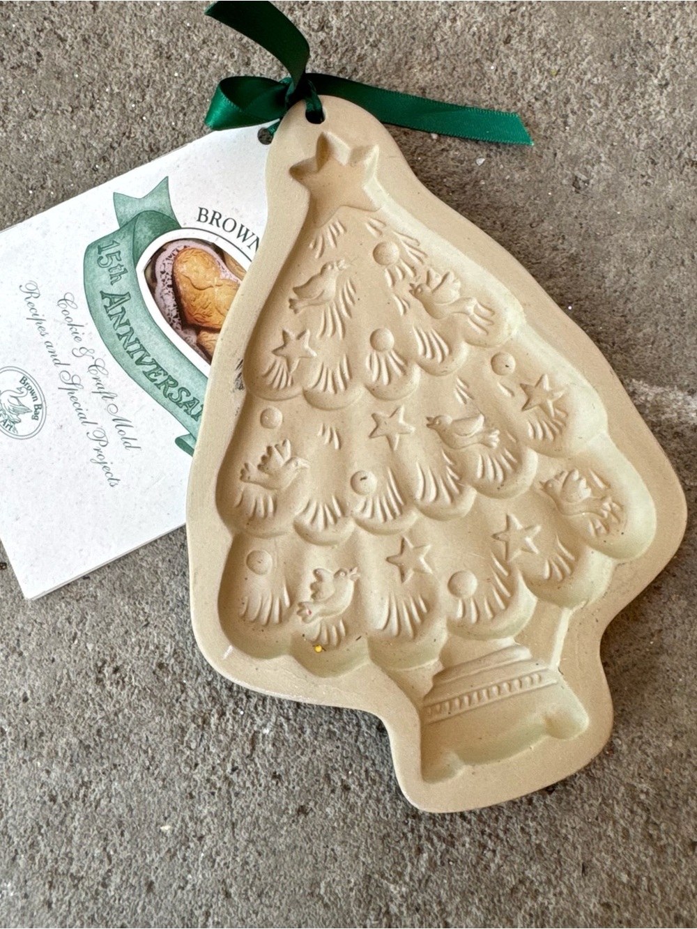 Vintage Cookie Mold Christmas Tree Cream Holiday Baking Mold